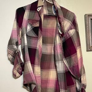 Purple flannel cute for wearing with boots